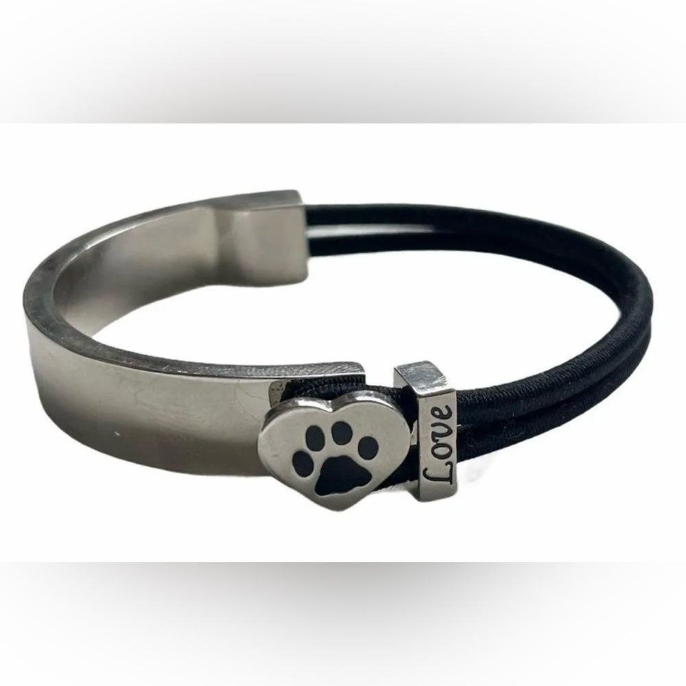 Stainless steel Dog Paw Print Bracelet